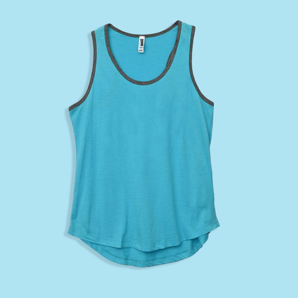 Pennant Women's Sando Sleeveless Tank Top Women's Tee Shirt IST Aqua Blue S 
