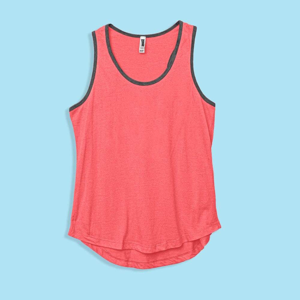 Pennant Women's Sando Sleeveless Tank Top Women's Tee Shirt IST Coral Red S 