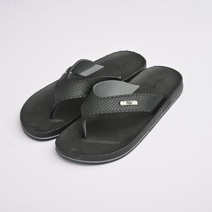 Chawla Men's Straps Design Flip Flop Slippers Men's Shoes NB Enterprises Black & Grey EUR 39 