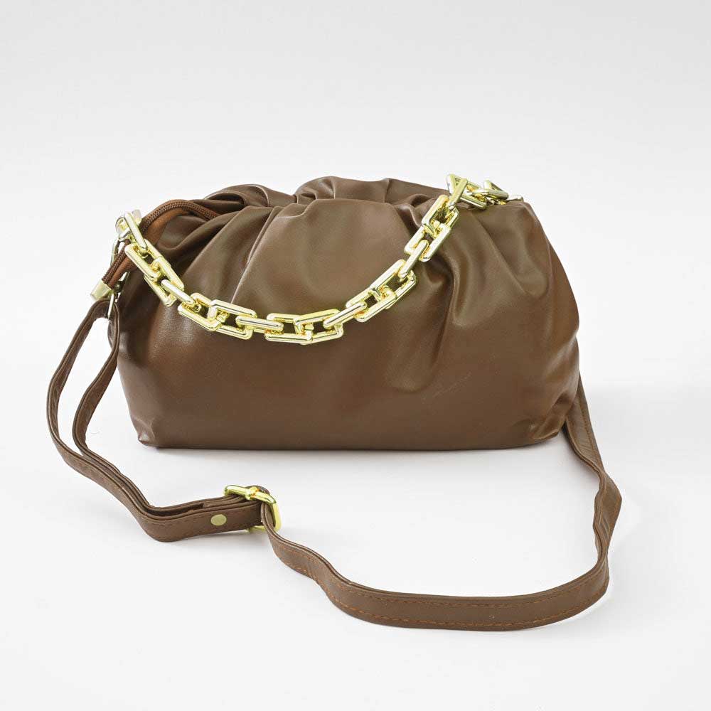 Women's Strasbourg Leather Classis Hand/Shoulder Bag bag SNAN Traders Brown 