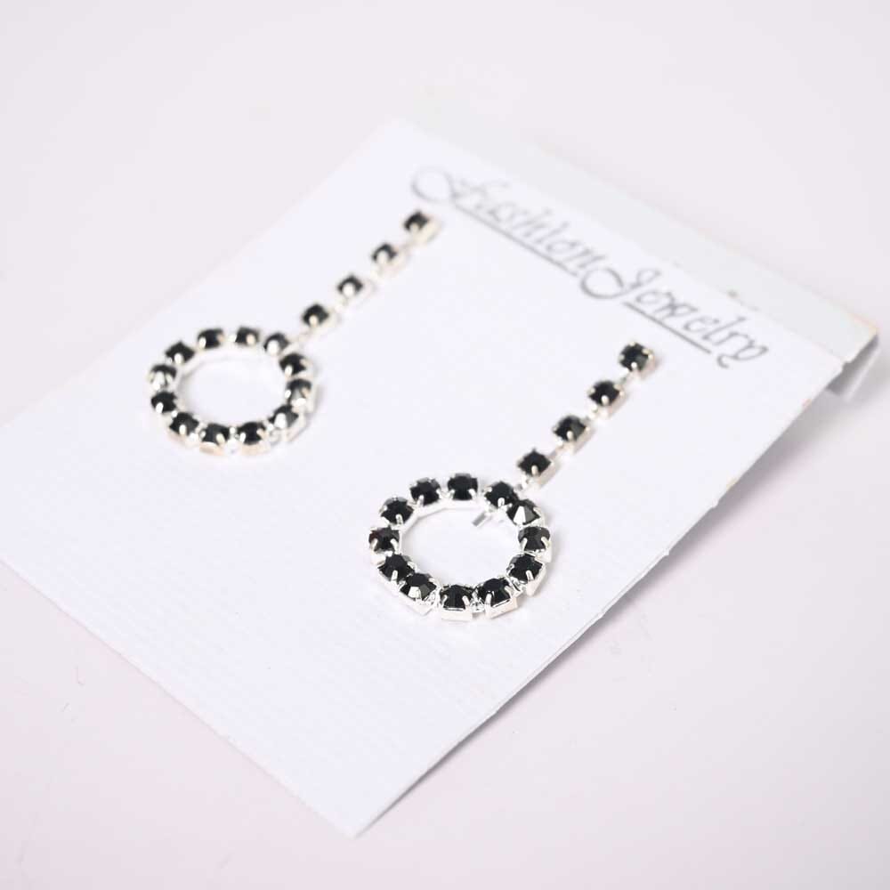 Fashion Women Round Shape Earrings Set Jewellery HIT Black 