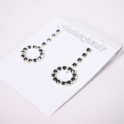 Fashion Women Round Shape Earrings Set Jewellery HIT Black 