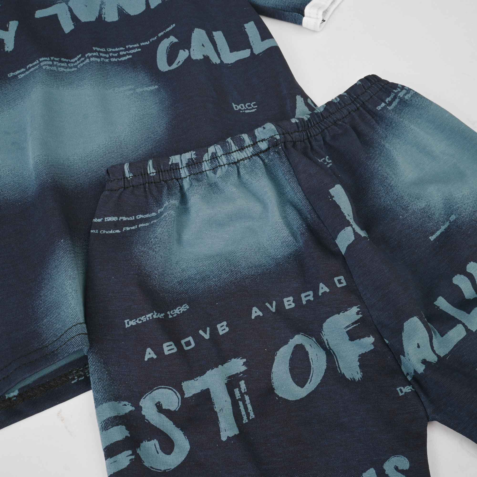 Kid's Aranos Crew Neck Tee and Shorts Set Boy's Suit Set HMG 