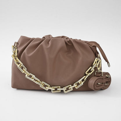 Women's Strasbourg PU Leather Classis Hand/Shoulder Bag bag SNAN Traders Dark Brown 