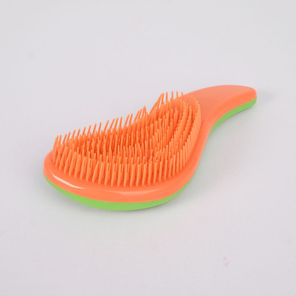 Magic Ravenna Handle Tangles Free Hair Brush General Accessories RAM Green & Orange 