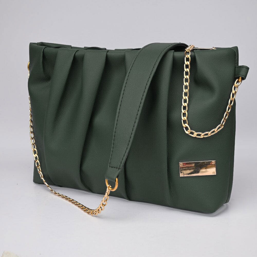 Women's Gustavo Premium Leather Shoulder Bag bag SNAN Traders Green 