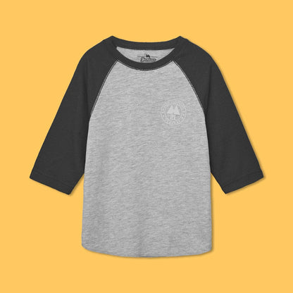 Max 21 Kid's Raglan Quarter Sleeve Tee Shirt Girl's Tee Shirt SZK Heather Grey & Charcoal 3-4 Years 