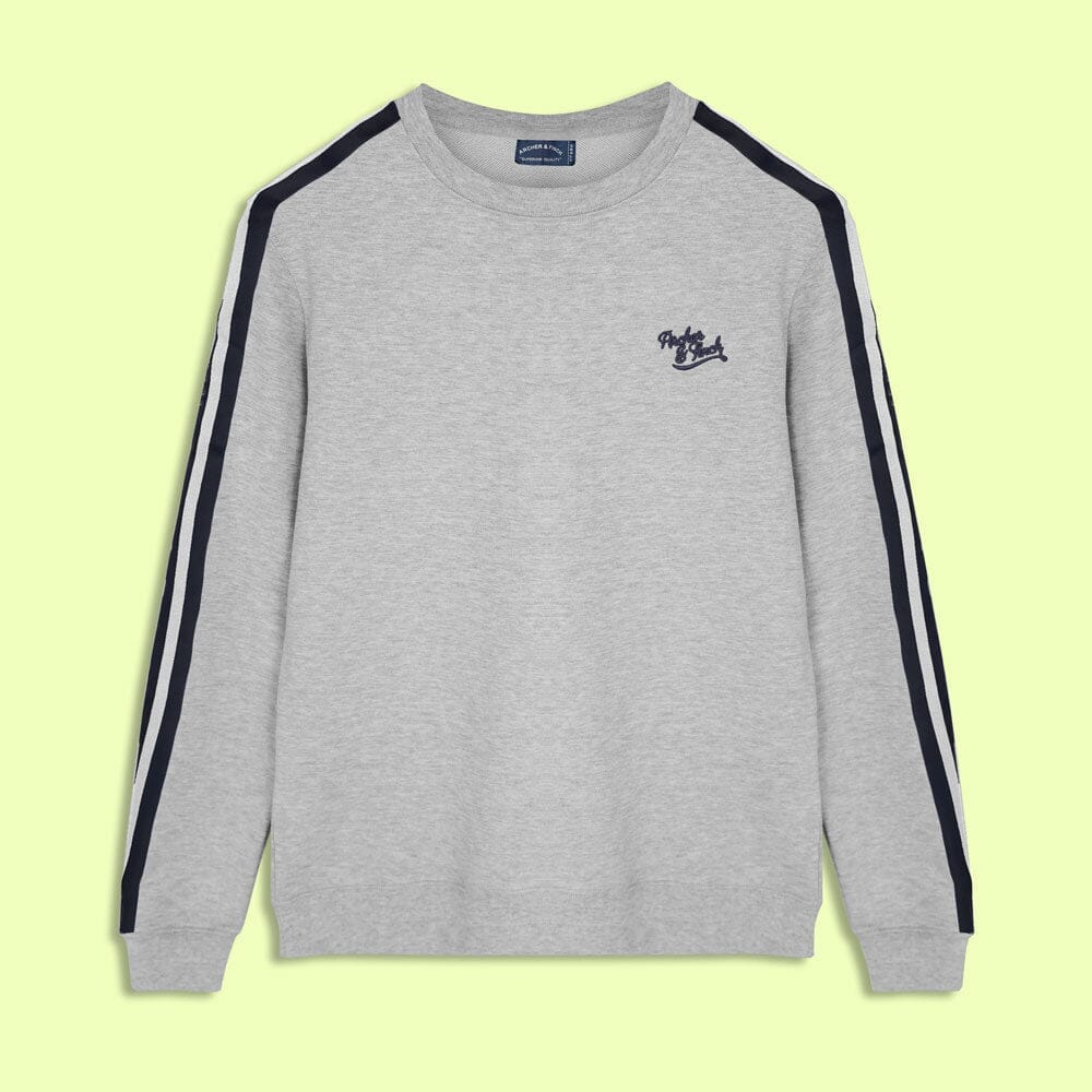 Premium Urban Boy's Logo Embroidered Fleece Sweat Shirt Boy's Sweat Shirt LFS Heather Grey 8-10 Years 
