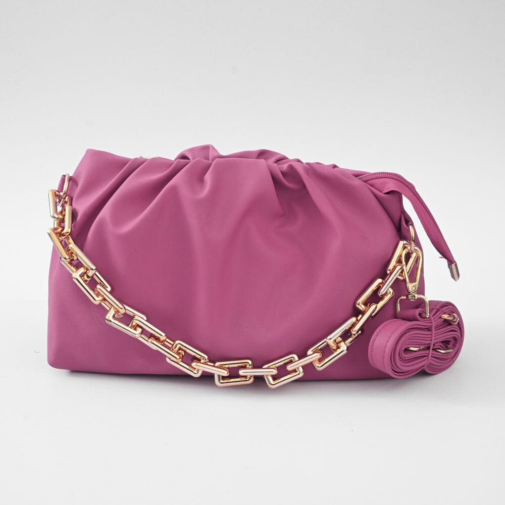 Women's Strasbourg PU Leather Classis Hand/Shoulder Bag bag SNAN Traders Hot Pink 