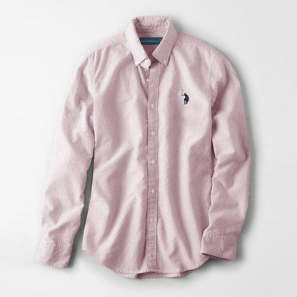 Polo Republica Men's Premium Pony Embroidered Plain Casual Shirt I Men's Casual Shirt Polo Republica Light Pink S 