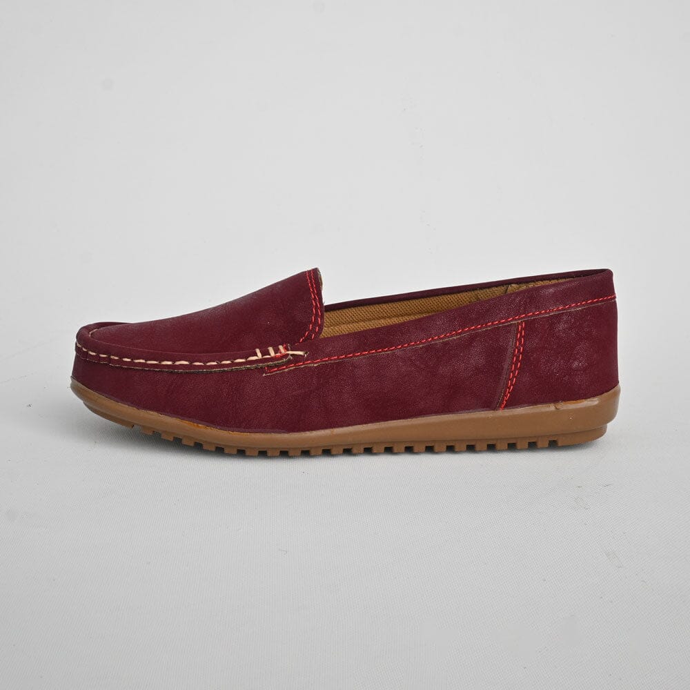 Classic Women's Fancy Suede Balsam Moccasin Shoes Women's Shoes SNAN Traders Maroon EUR 35 