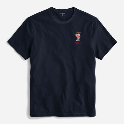 Polo Republica Men's Polo Bear Embroidered Short Sleeve Tee Shirt Men's Tee Shirt Polo Republica Navy S 