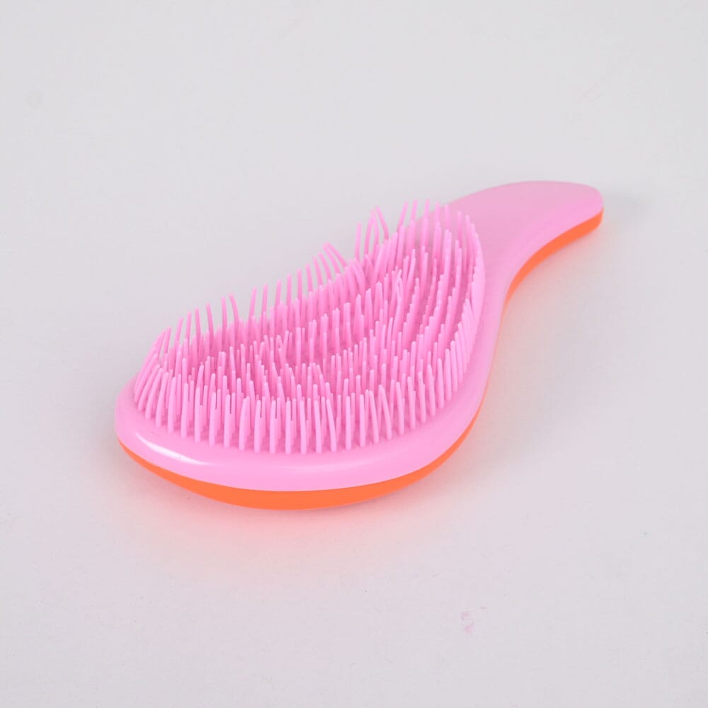 Magic Ravenna Handle Tangles Free Hair Brush General Accessories RAM Orange & Pink 
