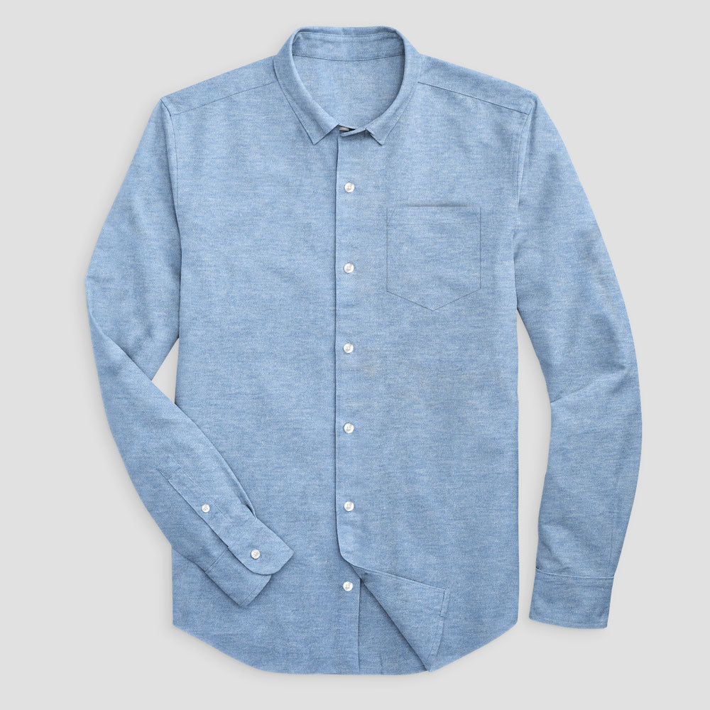 Men's Cut Label Wavre Long Sleeves Formal Shirt Men's Casual Shirt HAS Apparel Sky Blue S 