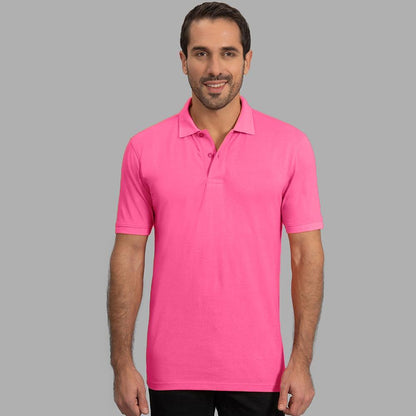 Men's Bacton Short Sleeve Polo Shirt Men's Polo Shirt Image Magenta L 