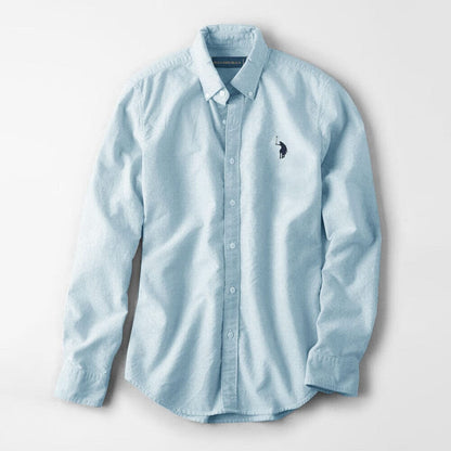Polo Republica Men's Premium Pony Embroidered Plain Casual Shirt III Men's Casual Shirt Polo Republica Powder Blue S 
