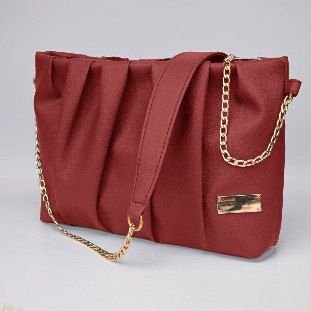 Women's Gustavo Premium Leather Shoulder Bag bag SNAN Traders Red 