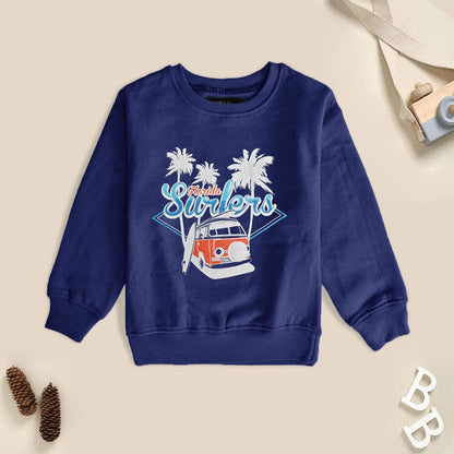 Archer & Finch Kid's Florida Surfers Printed Sweat Shirt Boy's Sweat Shirt LFS Royal 3-4 Years 
