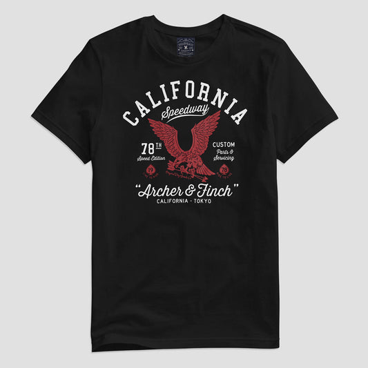 Archer & Finch Men's California Speedway Printed Tee Shirt