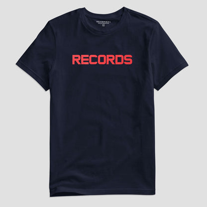 Polo Republica Men's Records 1998 Printed Crew Neck Tee Shirt Men's Tee Shirt Polo Republica Navy S 