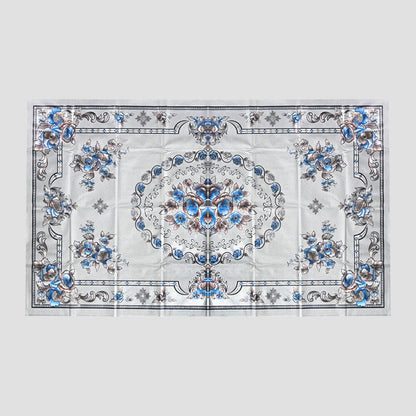 Fancy Plastic Dastarkhwan Table Sheet To Cover Your Dining Table Runner De Artistic Silver & Blue 