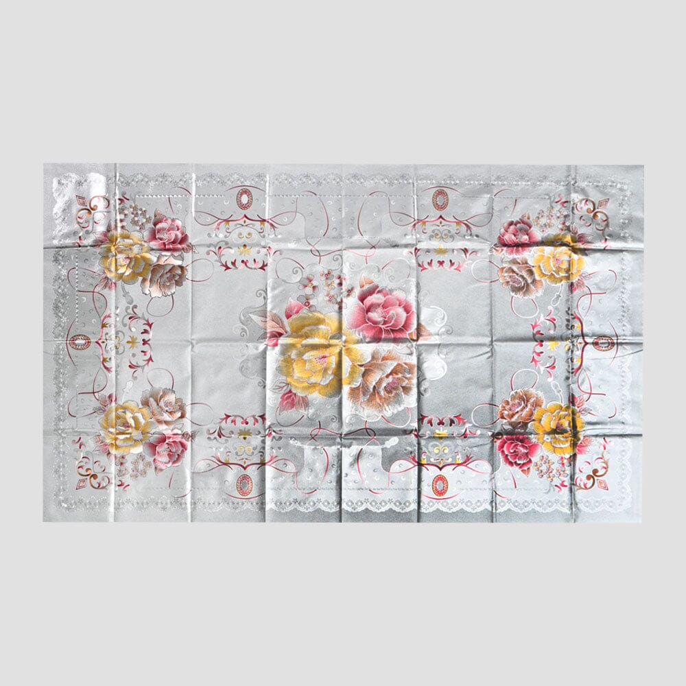 Fancy Plastic Dastarkhwan Table Sheet To Cover Your Dining Table Runner De Artistic Silver & Gold 