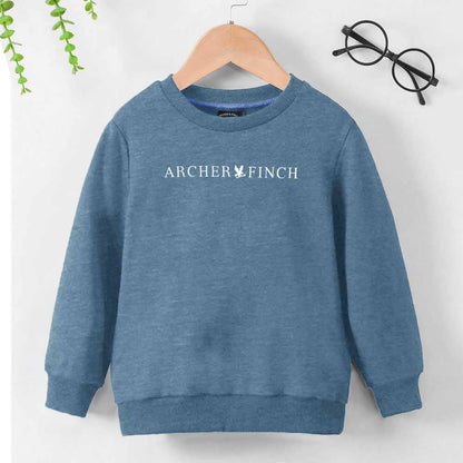 Archer & Finch Kid's Gniezno Logo Printed Fleece Sweat Shirt Boy's Sweat Shirt LFS Sky Marl 3-4 Years 