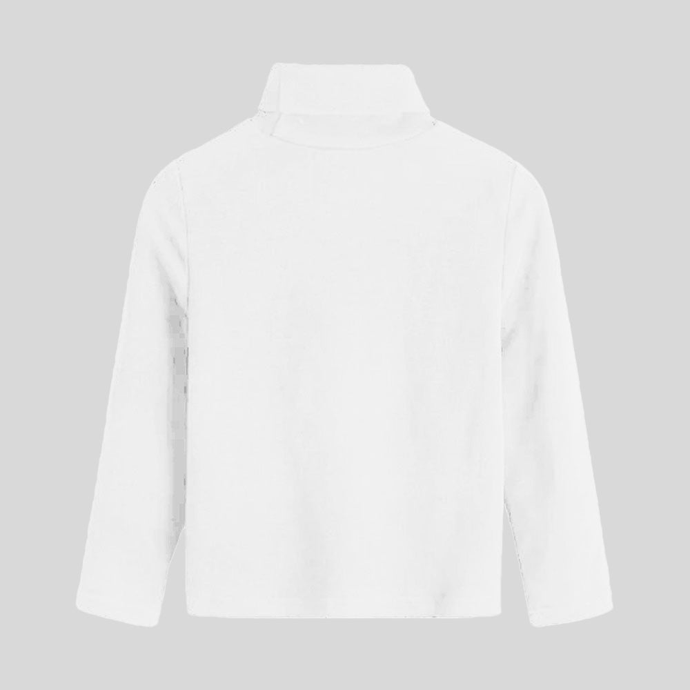 Polo Republica Kid's High Neck Sweat Shirt Girl's Sweat Shirt Polo Republica White 2-3 Years 