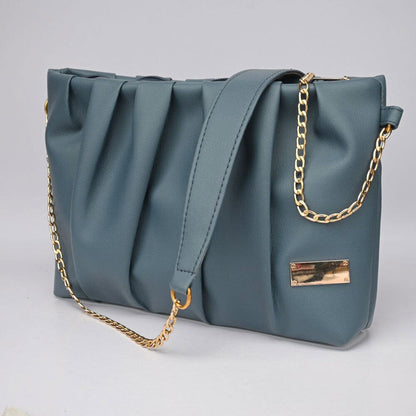 Women's Gustavo Premium Leather Shoulder Bag bag SNAN Traders Teal 
