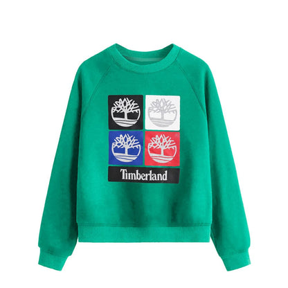 TRD Boy's Tree Colors Printed Raglan Sleeve Fleece Sweatshirt