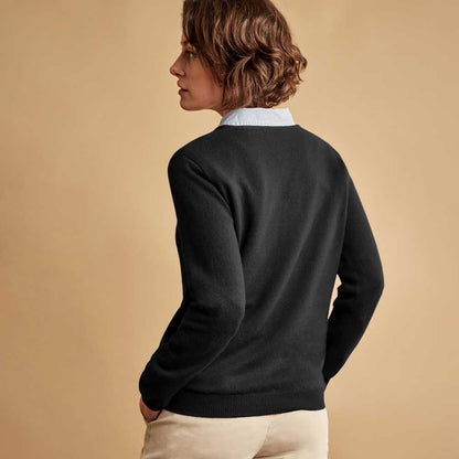 H&M Women's Long Sleeve Woollen V-Neck Sweater Women's Sweat Shirt IST 