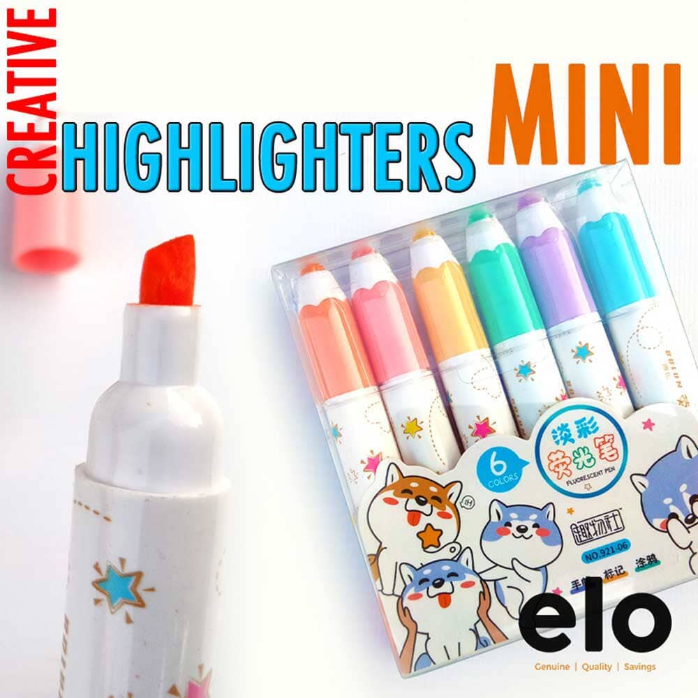 Bulun Kid's Mini Marker Shape Highlighter Stationary & General Accessories SAK 