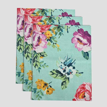 Montreux Floral Printed Table Mat- Pack of 3 Table Runner De Artistic Turquoise 