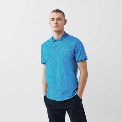 Max 21 Men's Vicenza Dots Design Short Sleeve Polo Shirt Men's Polo Shirt SZK 
