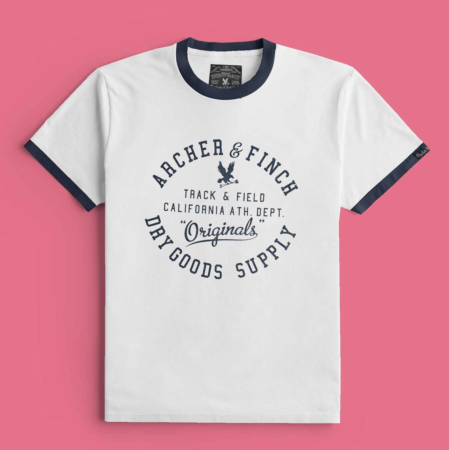 Archer & Finch Men's Track & Field California Printed Tee Shirt Men's Tee Shirt LFS 