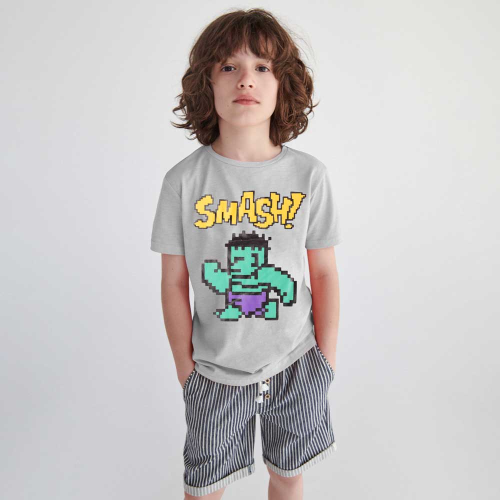 Poler Kid's Smash Printed Crew Neck Tee Shirt Boy's Tee Shirt IBT 