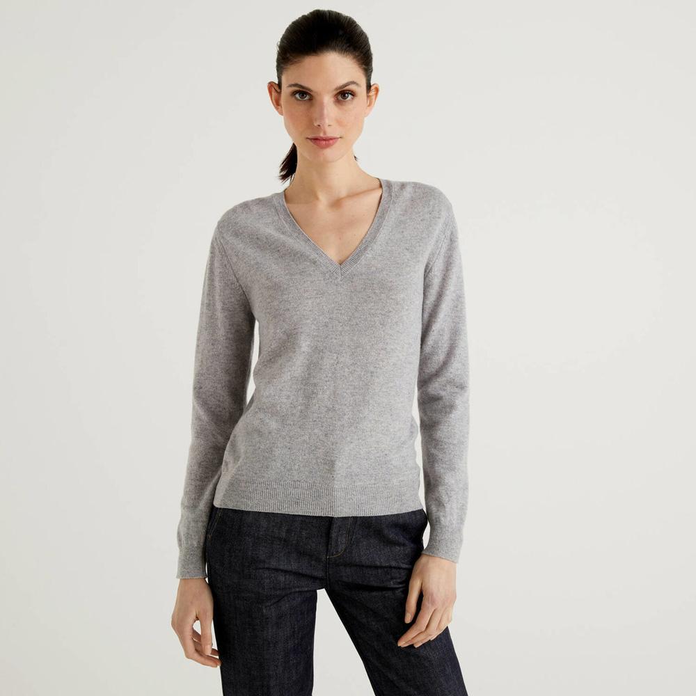 H&M Women's Long Sleeve Ancarta V-Neck Sweater Women's Sweat Shirt IST 