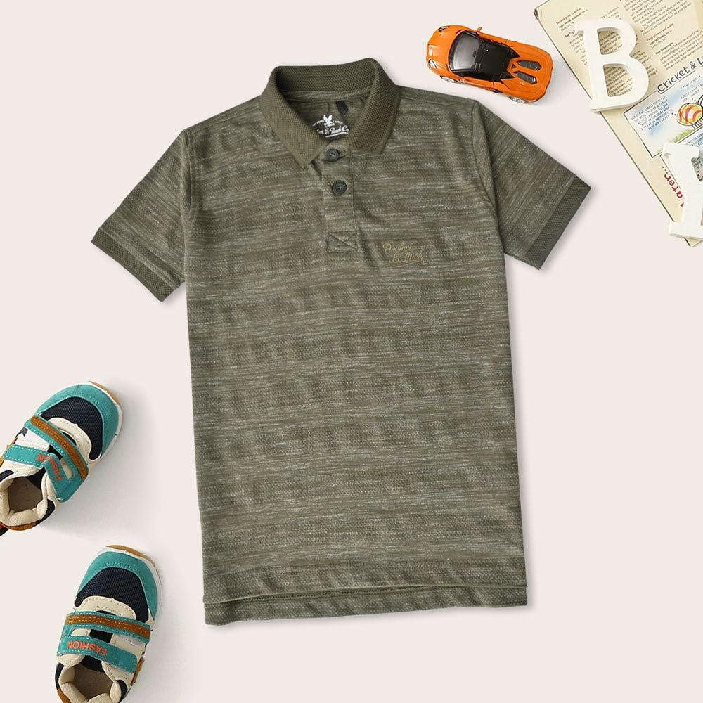 Archer & Finch Kid's Fashion Knitted Style Short Sleeve Polo Shirt Boy's Polo Shirt LFS 