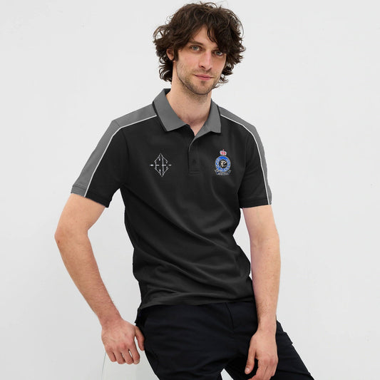 Polo Republica Men's PRC Crest & EE Embroidered Contrast Panels Polo Shirt