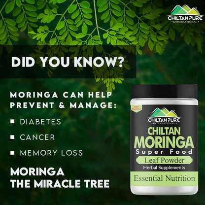 Chiltan Pure Moringa Powder Super Food 200g – Boost Metabolism Health & Beauty CNP 