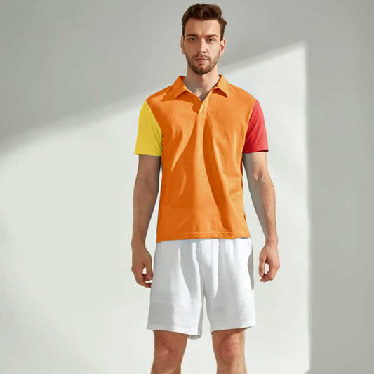 Poler Men's Contrast Colour Sleeves Polo Shirt Men's Polo Shirt IBT 
