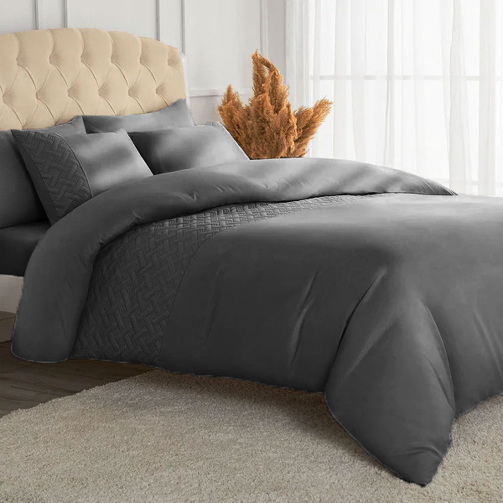Super Soft Cotton Plain Duvet Cover Set With Pillow