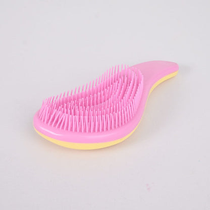 Magic Ravenna Handle Tangles Free Hair Brush General Accessories RAM Yellow & Pink 