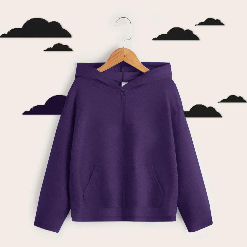 Safina Kids Leicester Fleece Zipper Hoodie Boy's Pullover Hoodie Image Purple 3-6 Months 