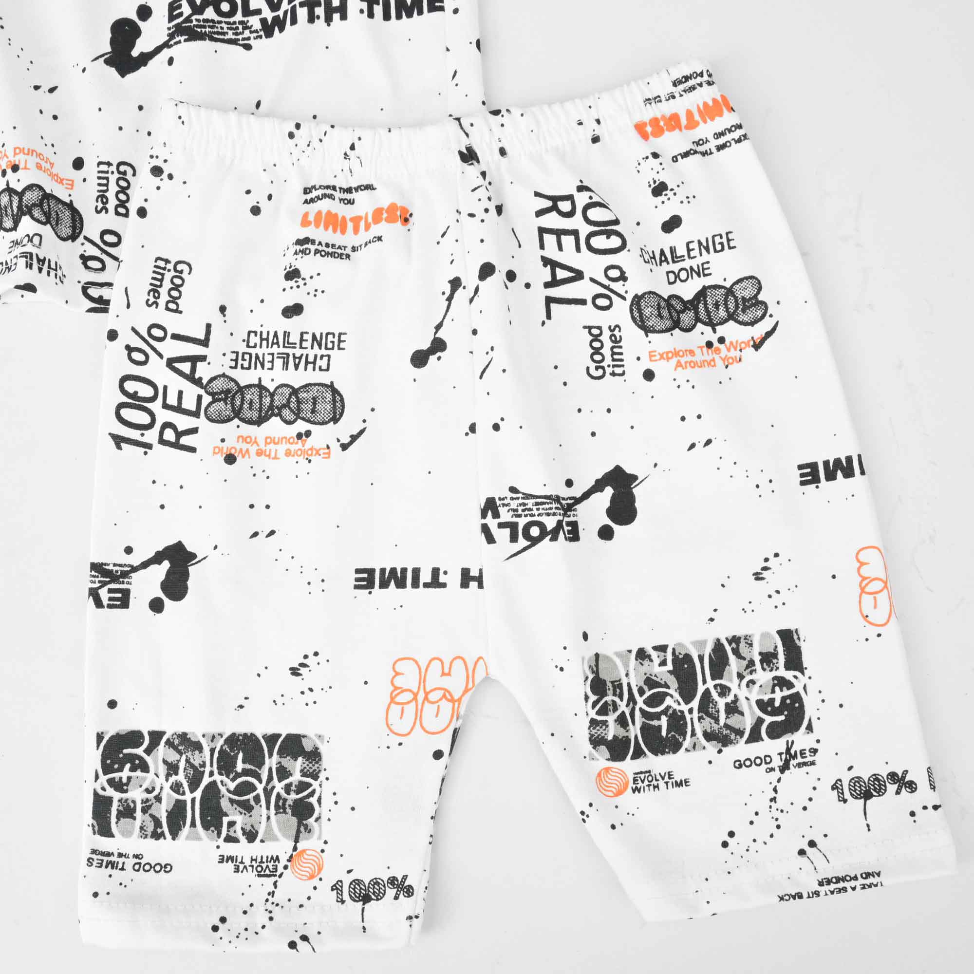 Kid's Aranos Crew Neck Tee and Shorts Set Boy's Suit Set HMG 