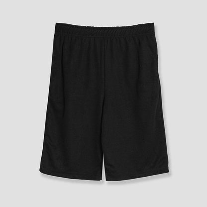 Zone Pro Boy's Polyester Mesh Sports Shorts Men's Shorts SRK Black XS (4-5) 