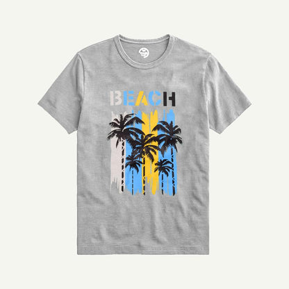 Poler Kid's Beach Printed Crew Neck Tee Shirt Boy's Tee Shirt IBT Heather Grey 3-6 Months 