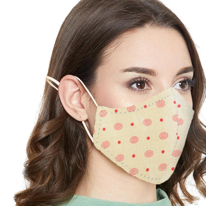 Women's Fashion Anti Viral Double Layered Washable Fabric Face Mask. Certified Ruco Bak AGP Finish Face Mask Image Pockriss 