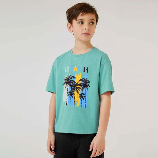 Poler Kid's Beach Printed Crew Neck Tee Shirt Boy's Tee Shirt IBT 