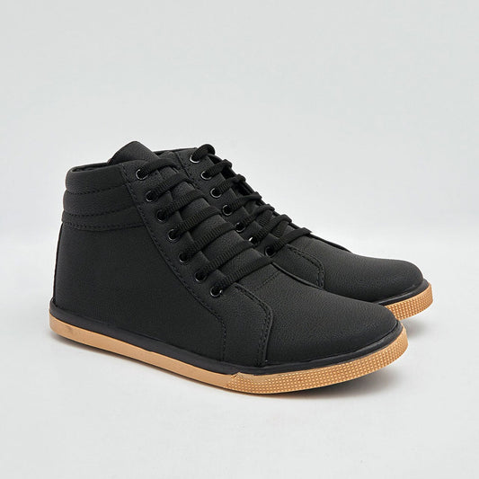 Men's Châtelet Faux Leather Long Sneakers Shoes Men's Shoes SNAN Traders Black EUR 39 